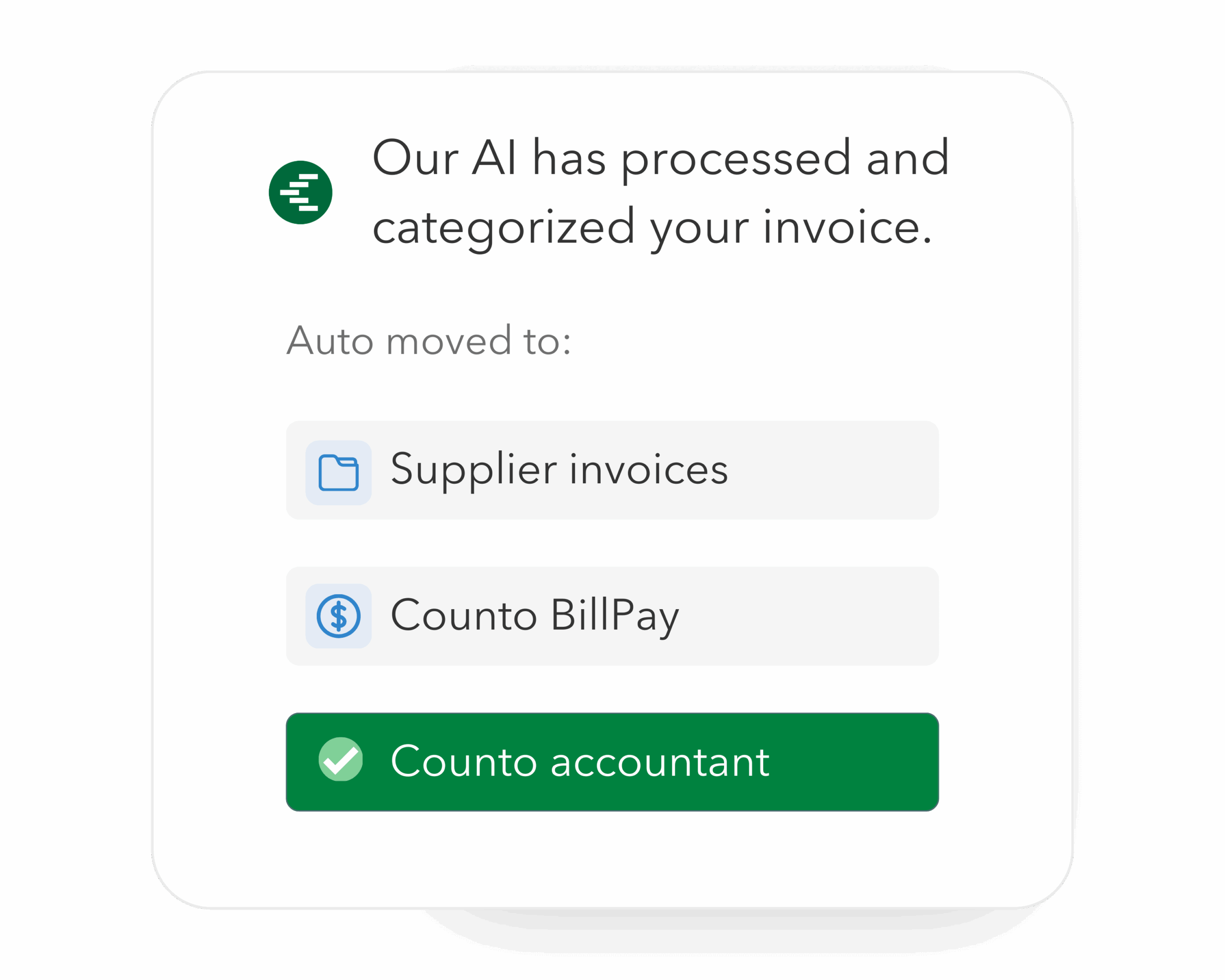 Continuous accounting