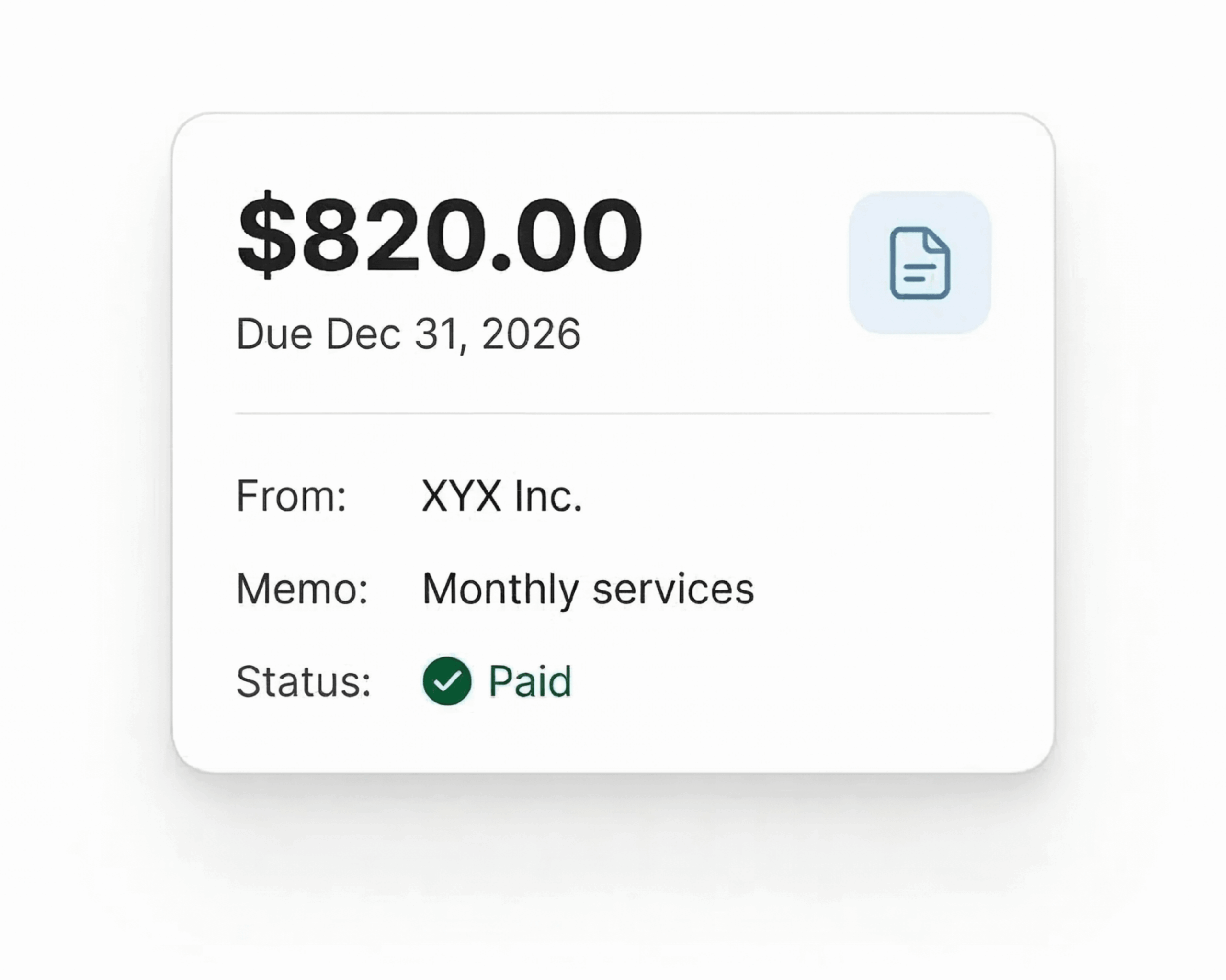 Invoicing